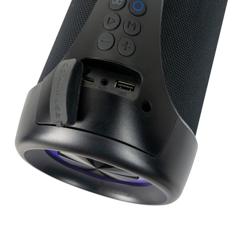 Parlante Portátil Challenger Negro y Azul 14.4x18.7cm Portatil con Conexión Bluetooth - PARLANTES | Bylmo
