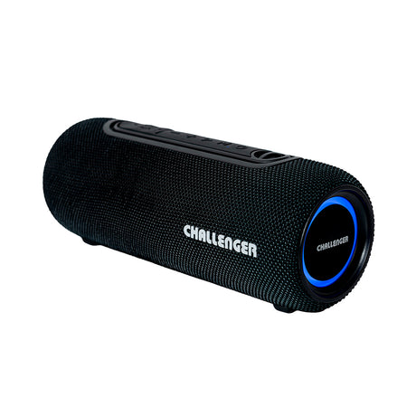 Parlante Portátil Challenger Negro y Azul 9.2x9.2cm Portatil con Conexión Bluetooth - PARLANTES | Bylmo