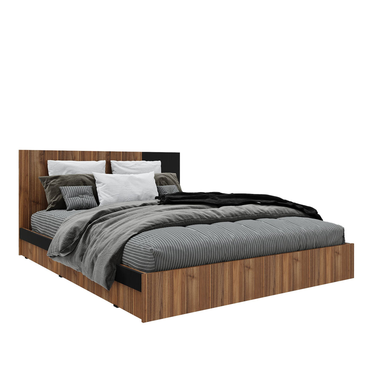 Base Cama Florencia Gales y Wengue 146x81cm para Cama Doble 140 X 200 Cm con Cabecero - CAMAS | Bylmo