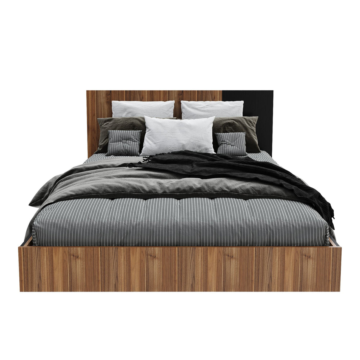 Base Cama Florencia Gales y Wengue 146x81cm para Cama Doble 140 X 200 Cm con Cabecero - CAMAS | Bylmo