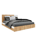 Base Cama Florencia Duna y Blanco 146x81cm para Cama Doble 140 X 200 Cm con Cabecero - CAMAS | Bylmo