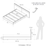 Base Cama Verona Gales y Wengue 212x71cm para Cama Doble 140 X 200 Cm con Cabecero - CAMAS | Bylmo