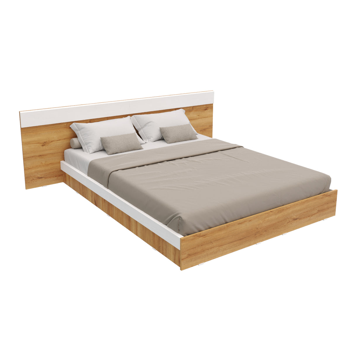 Base Cama Verona Duna y Blanco 212x71cm para Cama Doble 140 X 200 Cm con Cabecero - CAMAS | Bylmo