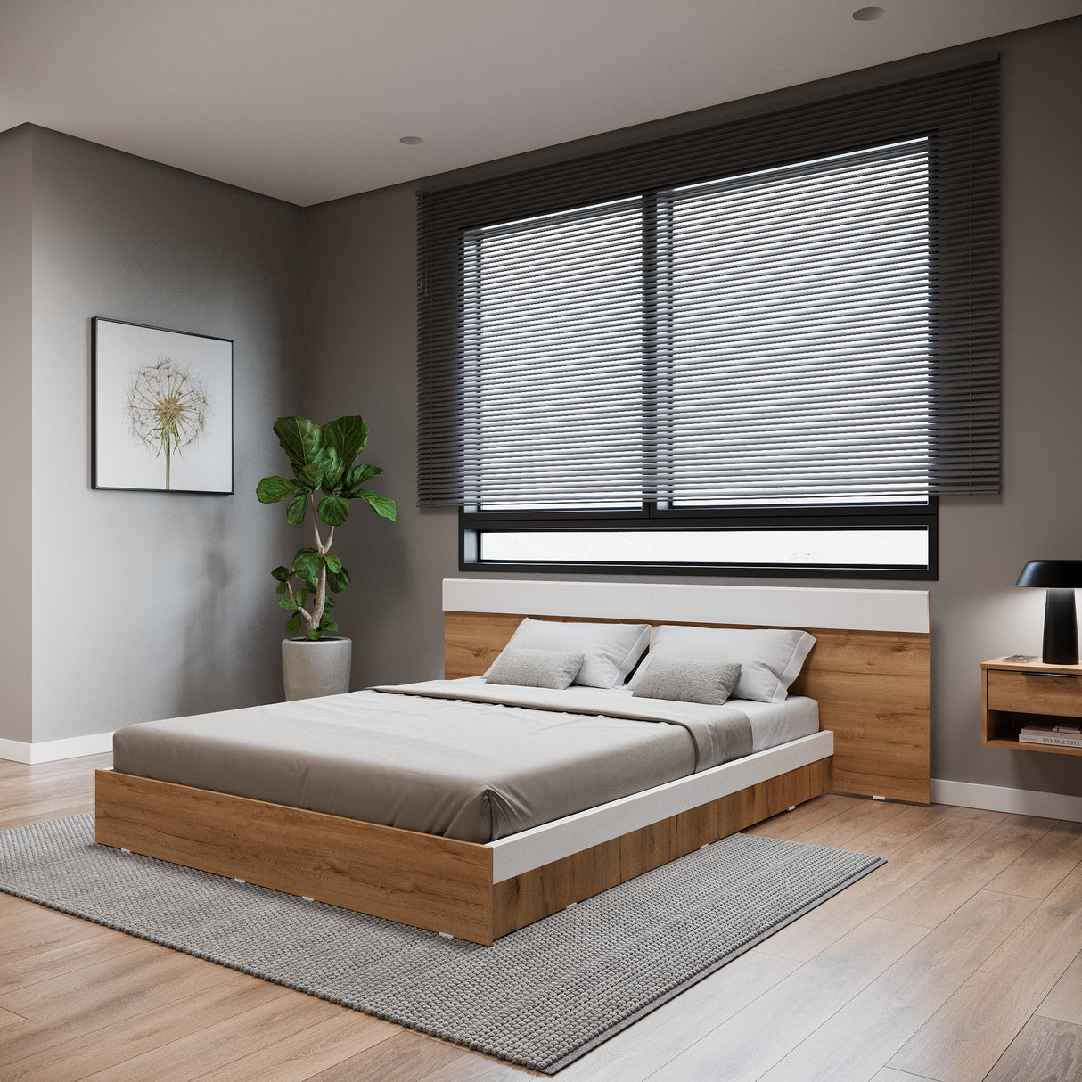 Base Cama Verona Duna y Blanco 212x71cm para Cama Doble 140 X 200 Cm con Cabecero - CAMAS | Bylmo