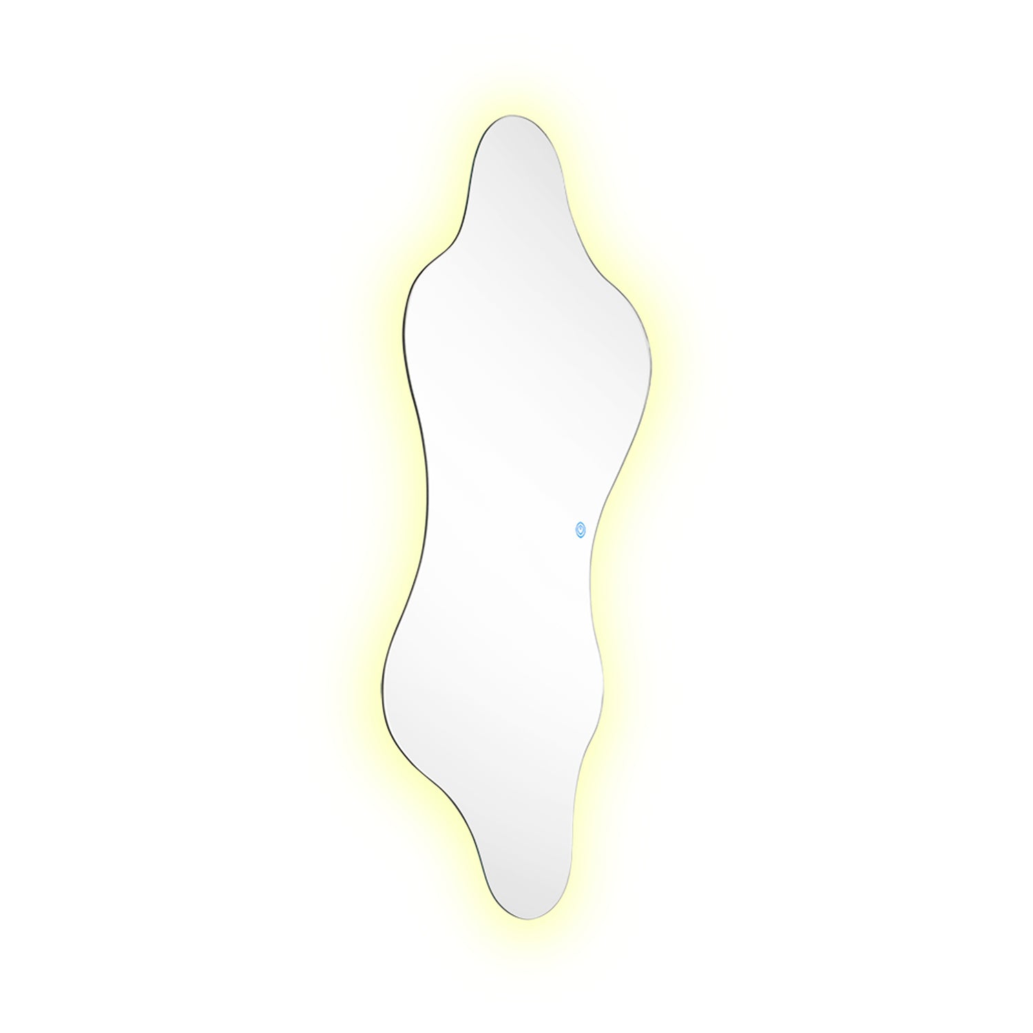 Espejo de Pared Dominic 50x100cm Asimetrico Flotado sin Marco con Luz Led Touch - ESPEJOS DE PARED | Bylmo