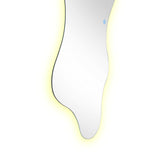 Espejo de Pared Dominic 50x100cm Asimetrico Flotado sin Marco con Luz Led Touch - ESPEJOS DE PARED | Bylmo