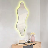 Espejo de Pared Dominic 50x100cm Asimetrico Flotado sin Marco con Luz Led Touch - ESPEJOS DE PARED | Bylmo