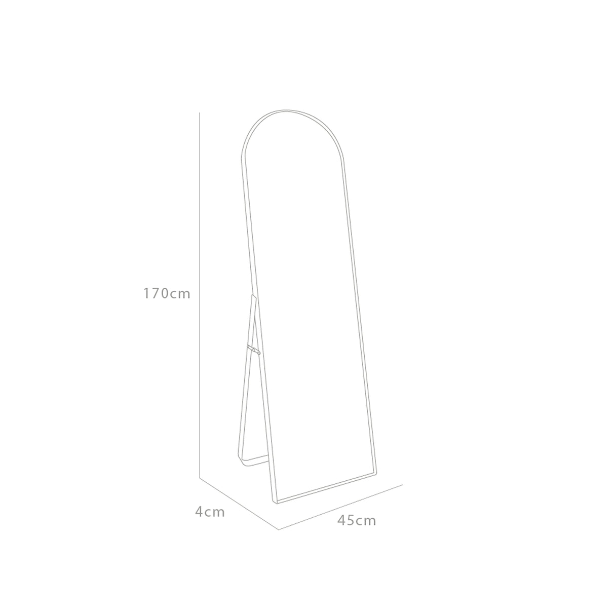 Espejo de Piso Liverpool Negro 45x170cm Rectangular con Marco Metálico - ESPEJOS DE PARED | Bylmo