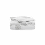 Juego de Sabanas Leaf Gray Blanco para colchón Semidoble 120 X 190 Cm 200 Hilos Con Elastico - SABANAS | Bylmo