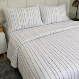 Juego de Sabanas Lunna Print Blanco para colchón Semidoble 120 X 190 Cm 200 Hilos Con Elastico - SABANAS | Bylmo