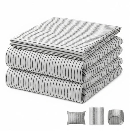 Juego de Sabanas Lunna Print Blanco para colchón King 200 X 200 Cm 200 Hilos Con Elastico - SABANAS | Bylmo