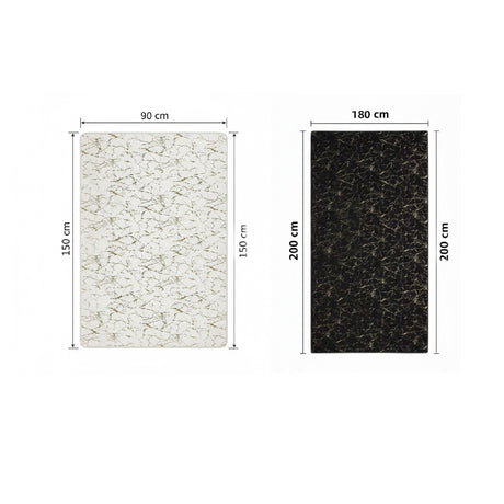 Tapete de Sala Gold Negro 90x150cm Rectangular Muy Suave Pet Friendly - TAPETES Y ALFOMBRAS | Bylmo