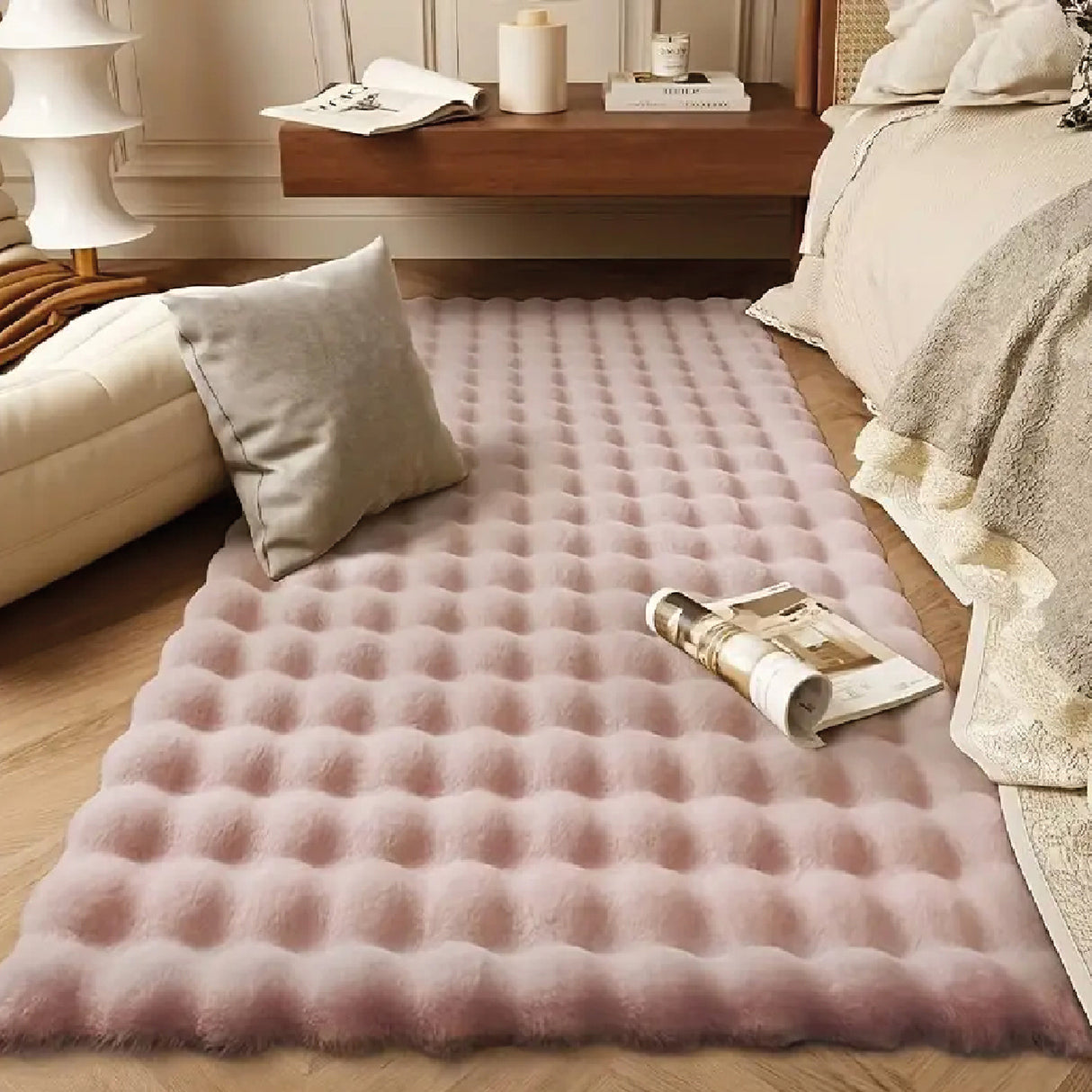 Tapete de Sala Terciopelo Lila 150x200cm Rectangular Muy Suave Pet Friendly - TAPETES Y ALFOMBRAS | Bylmo