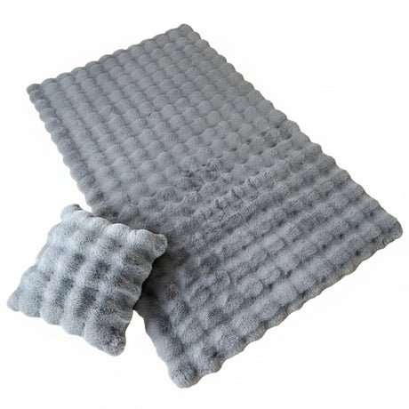 Tapete de Sala Terciopelo Gris Claro 150x200cm Rectangular Muy Suave Pet Friendly - TAPETES Y ALFOMBRAS | Bylmo