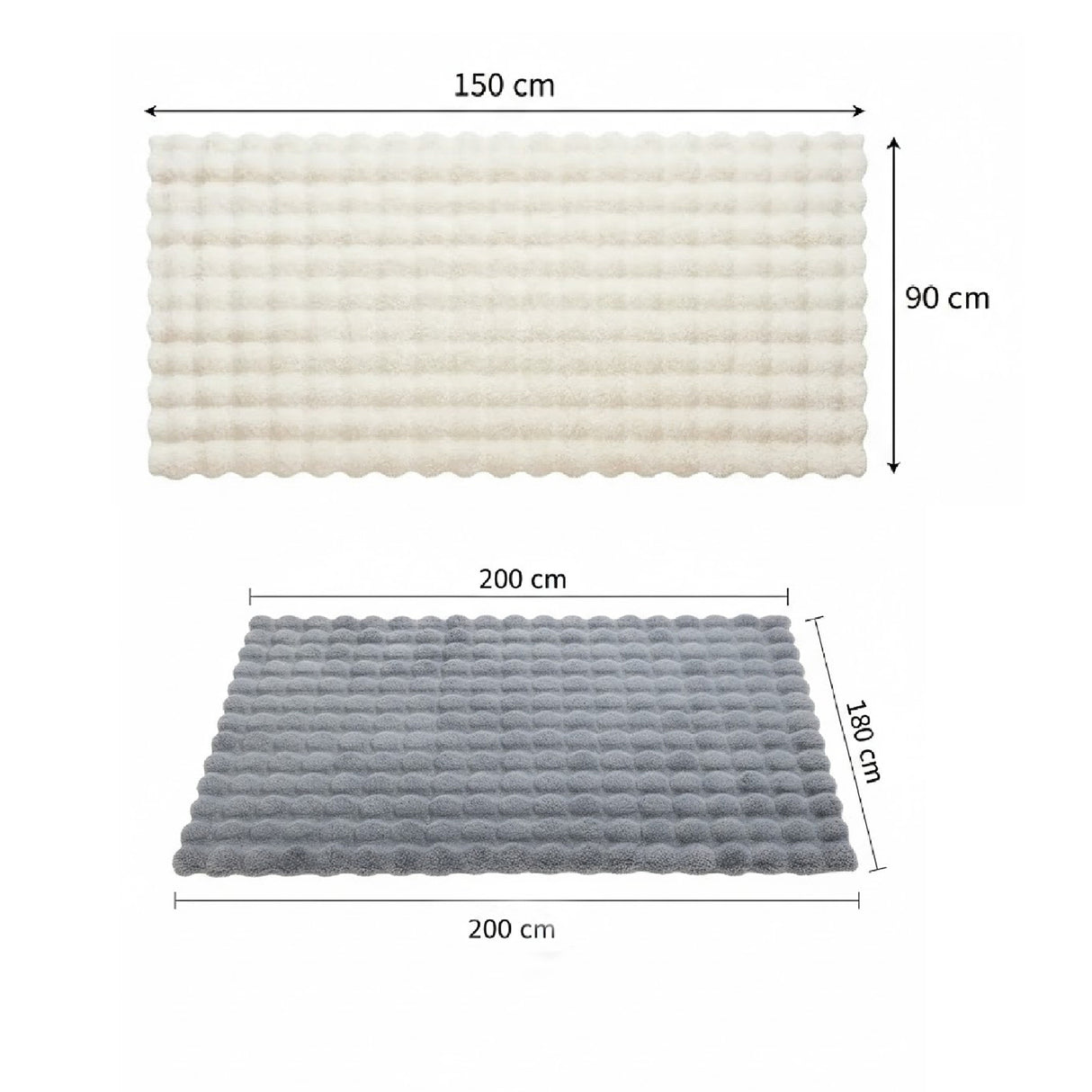 Tapete de Sala Terciopelo Beige 150x200cm Rectangular Muy Suave Pet Friendly - TAPETES Y ALFOMBRAS | Bylmo