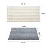 Tapete de Sala Terciopelo Beige 150x200cm Rectangular Muy Suave Pet Friendly - TAPETES Y ALFOMBRAS | Bylmo
