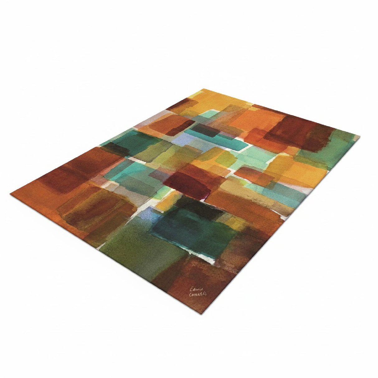 Tapete de Sala Persa Mosaic Petróleo 150x180cm Rectangular Muy Suave Pet Friendly - TAPETES Y ALFOMBRAS | Bylmo