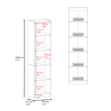 Estantería Home M5 Nogal y Negro 45x180.6cm Rectangular con Tres Entrepaños y Dos Puertas - BIBLIOTECAS Y ESTANTERIAS | Bylmo