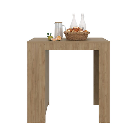 Isla de Cocina Portree Fresno 92x91.3cm Con Tres Compartimientos y Dos Entrepaños - BARRAS Y MUEBLES AUXILIARES | Bylmo