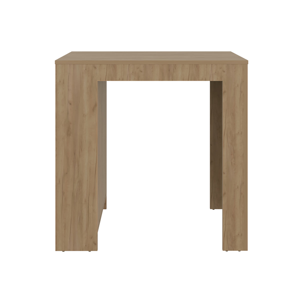 Isla de Cocina Portree Fresno 92x91.3cm Con Tres Compartimientos y Dos Entrepaños - BARRAS Y MUEBLES AUXILIARES | Bylmo