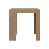 Isla de Cocina Portree Fresno 92x91.3cm Con Tres Compartimientos y Dos Entrepaños - BARRAS Y MUEBLES AUXILIARES | Bylmo