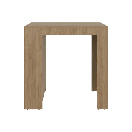 Isla de Cocina Portree Fresno 92x91.3cm Con Tres Compartimientos y Dos Entrepaños - BARRAS Y MUEBLES AUXILIARES | Bylmo