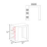 Isla de Cocina Portree Fresno 92x91.3cm Con Tres Compartimientos y Dos Entrepaños - BARRAS Y MUEBLES AUXILIARES | Bylmo