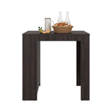 Isla de Cocina Portree Nogal 92x91.3cm Con Tres Compartimientos y Dos Entrepaños - BARRAS Y MUEBLES AUXILIARES | Bylmo