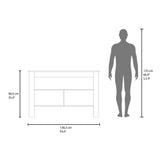 Isla de Cocina Cala Wengue y Fresno 138.3x90cm Con Tres Compartimientos y Un Entrepaño - BARRAS Y MUEBLES AUXILIARES | Bylmo