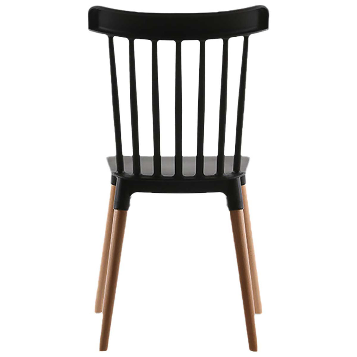 Silla de Comedor Atena Negro 43x84cm con Espaldar y Asisento Ovalado - SILLAS Y BUTACOS | Bylmo