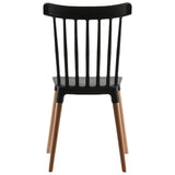 Silla de Comedor Atena Negro 43x84cm con Espaldar y Asisento Ovalado - SILLAS Y BUTACOS | Bylmo