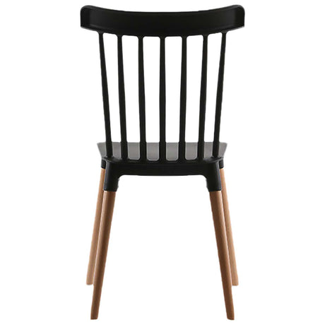 Silla de Comedor Atena Negro 43x84cm con Espaldar y Asisento Ovalado - SILLAS Y BUTACOS | Bylmo