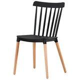 Silla de Comedor Atena Negro 43x84cm con Espaldar y Asisento Ovalado - SILLAS Y BUTACOS | Bylmo