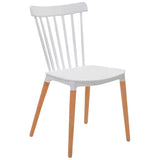 Silla de Comedor Atena Blanco 43x84cm con Espaldar y Asisento Ovalado - SILLAS Y BUTACOS | Bylmo