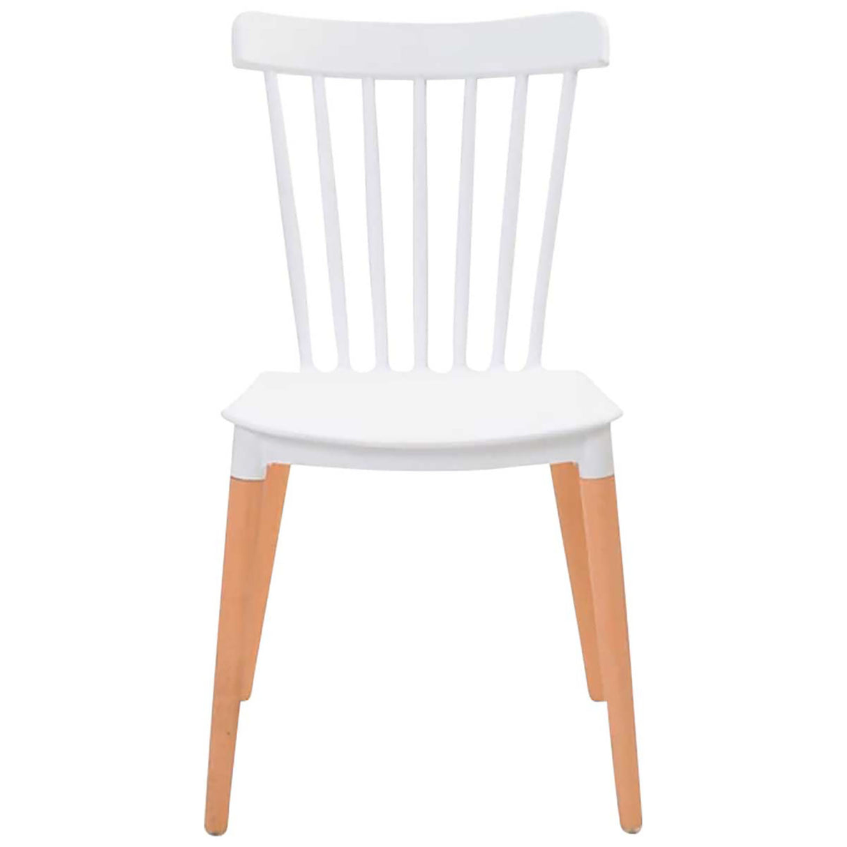 Silla de Comedor Atena Blanco 43x84cm con Espaldar y Asisento Ovalado - SILLAS Y BUTACOS | Bylmo