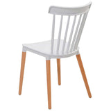 Silla de Comedor Atena Blanco 43x84cm con Espaldar y Asisento Ovalado - SILLAS Y BUTACOS | Bylmo