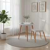 Silla de Comedor Atena Blanco 43x84cm con Espaldar y Asisento Ovalado - SILLAS Y BUTACOS | Bylmo