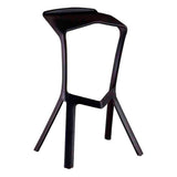 Silla Bar Pizza Negro 45x82cm sin Espaldar y Asisento Rectangular - SILLAS Y BUTACOS | Bylmo