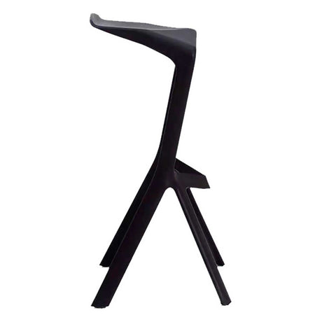 Silla Bar Pizza Negro 45x82cm sin Espaldar y Asisento Rectangular - SILLAS Y BUTACOS | Bylmo