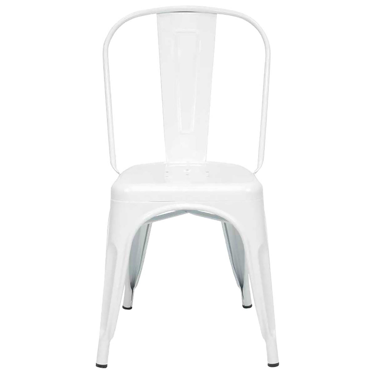Silla para Restaurante Tolix Blanco 43x84cm con Espaldar y Asisento Ovalado - SILLAS Y BUTACOS | Bylmo