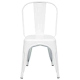 Silla para Restaurante Tolix Blanco 43x84cm con Espaldar y Asisento Ovalado - SILLAS Y BUTACOS | Bylmo