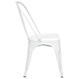 Silla para Restaurante Tolix Blanco 43x84cm con Espaldar y Asisento Ovalado - SILLAS Y BUTACOS | Bylmo