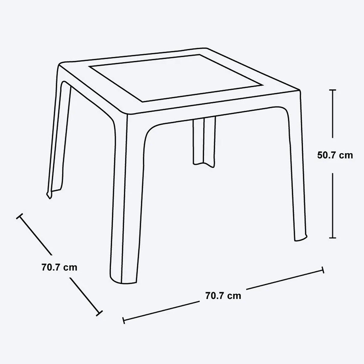 Combo Mesa Infantil Rimax Azul 70.7x50.7cm Cuadrado con Dos Sillas - MESAS AUXILIARES | Bylmo