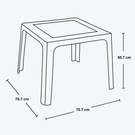 Combo Mesa Infantil Rimax Gris y Fucsia 70.7x50.7cm Cuadrado con Cuatro Sillas - MESAS AUXILIARES | Bylmo