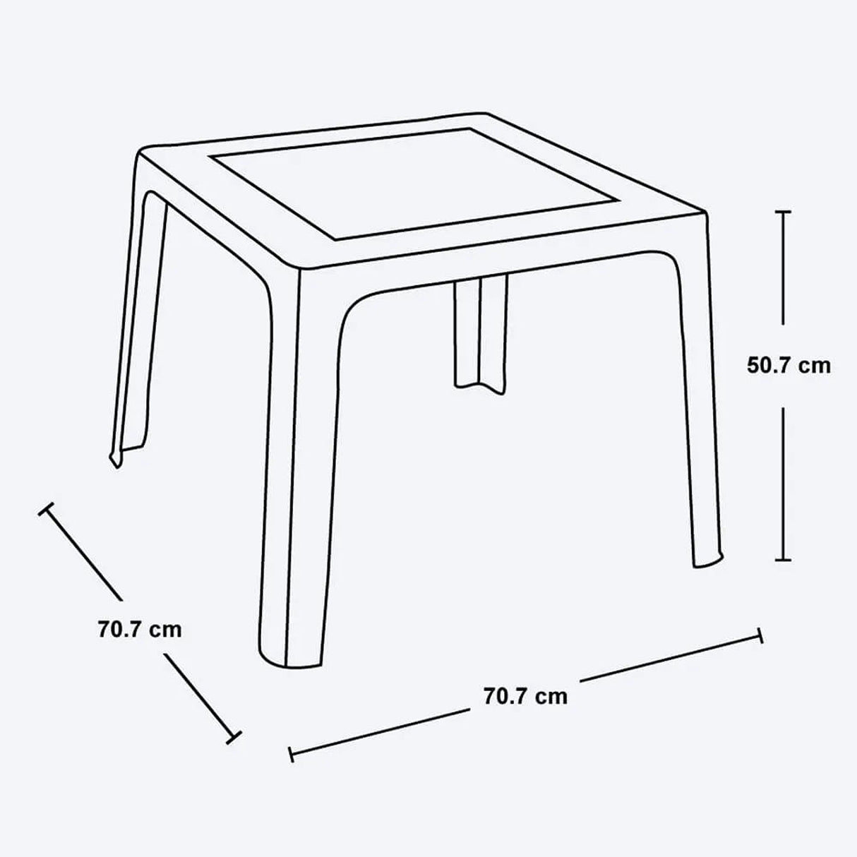 Combo Mesa Infantil Rimax Gris y Rosado Fuerte 70.7x50.7cm Cuadrado con Cuatro Sillas - MESAS AUXILIARES | Bylmo