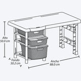 Combo Escritorio y Silla Infantil Rimax Azul 88x50cm con Tres Cajones - ESCRITORIOS | Bylmo