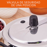 Olla a Presión Imusa Maxi Gris 42x21cm de Seis Litros con Cierre Interno - OLLAS Y SARTENES | Bylmo