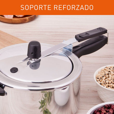 Olla a Presión Imusa Maxi Gris 39x16cm de Cuatro Litros con Cierre Interno - OLLAS Y SARTENES | Bylmo