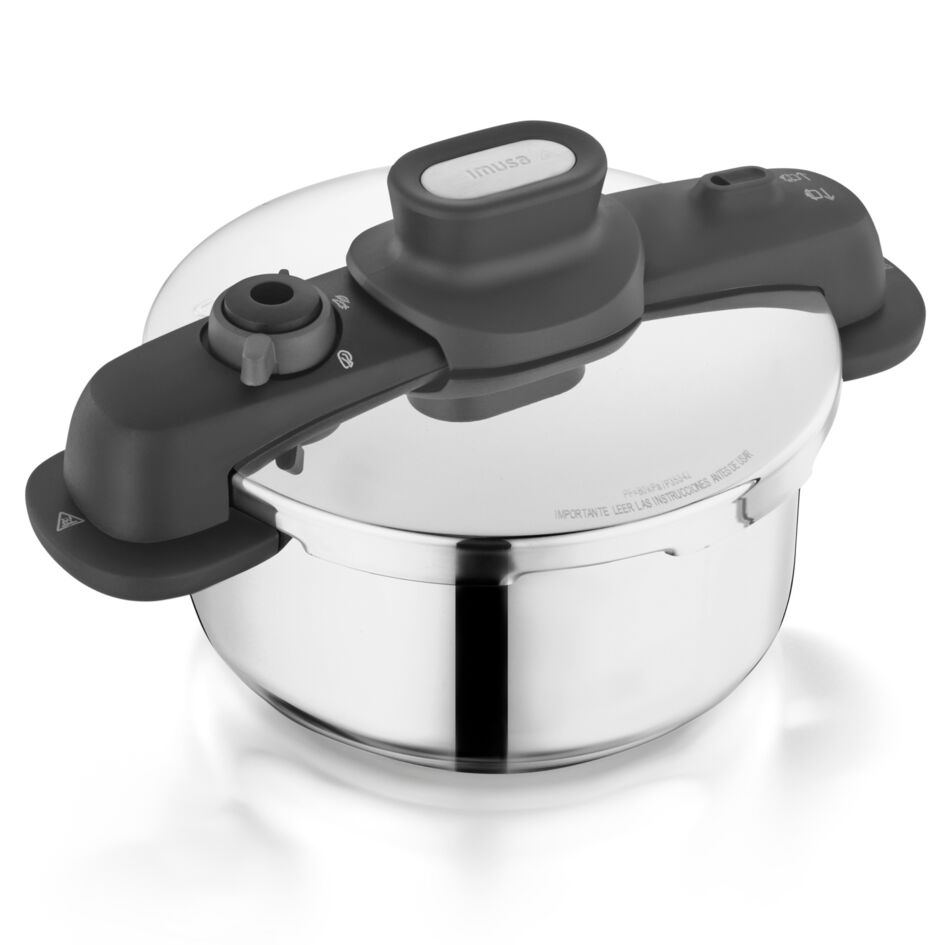 Olla a Presión Imusa Talent Master Gris 36x20cm de Cuatro Litros y de Acero Inoxidable - OLLAS Y SARTENES | Bylmo