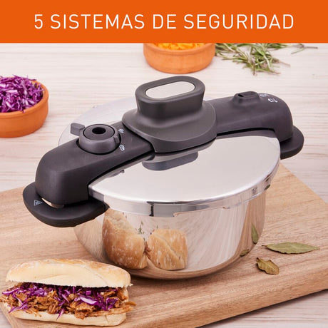 Olla a Presión Imusa Talent Master Gris 36x20cm de Cuatro Litros y de Acero Inoxidable - OLLAS Y SARTENES | Bylmo